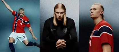 Maillot Équipe de Norvège Coupe du Monde 2026 Floqué Haaland