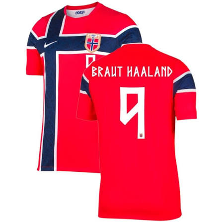 Maillot Équipe de Norvège Coupe du Monde 2026 Floqué Haaland